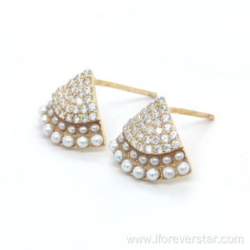 925 Silver Triangle Shape Earrings